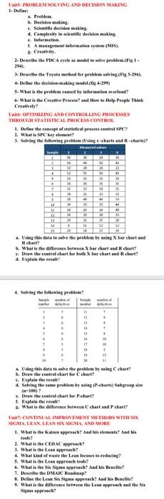 LS PROBLEM SOLVING AND DECISION MAKING I-IN - Problem Decking & Scientific decision making d....