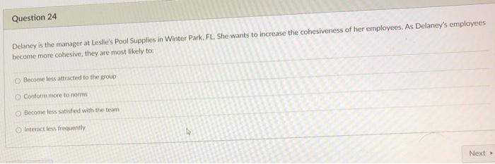 Delaney is the manager at Leslie's Pool Supplies in Winter Park, FL She wants to increase the...