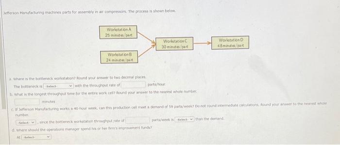 efferson Manufacturing machines parts for assembly in a compressors. The process is shown below...