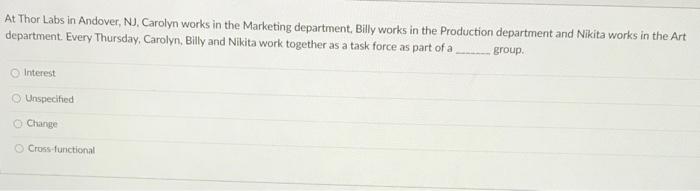 At Thor Labs in Andover, NJ. Carolyn works in the Marketing department, Billy works in the...