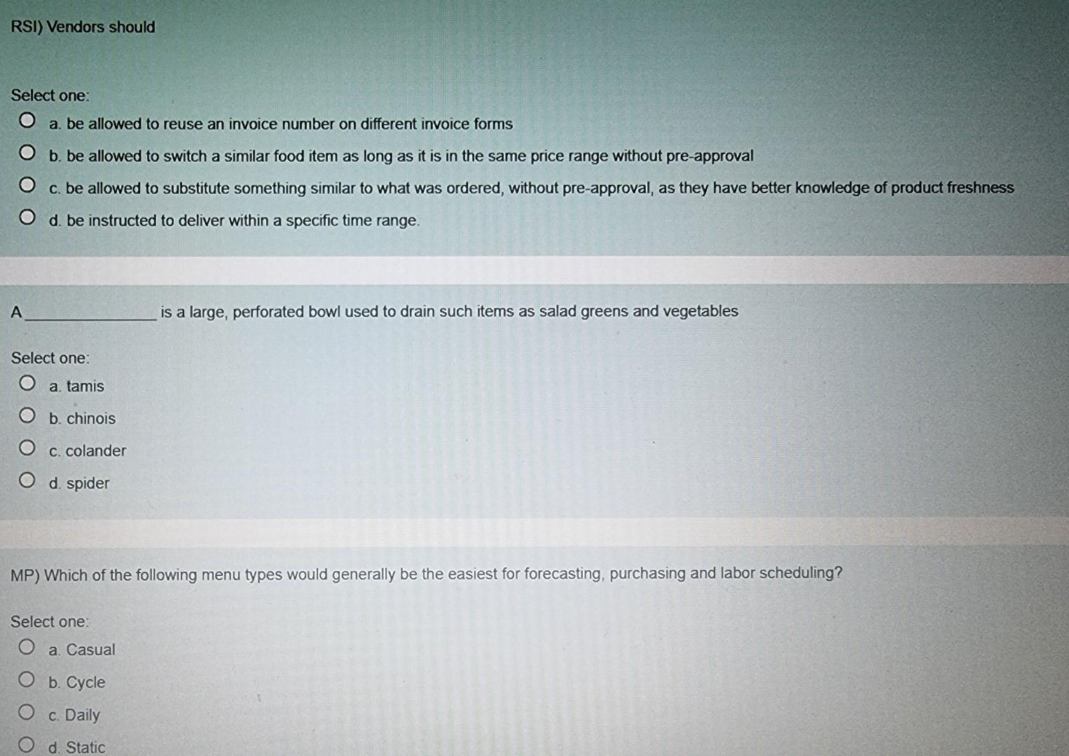 Vendors should a.) be allowed to reuse an invoice number on different invoice forms b). be allowed...