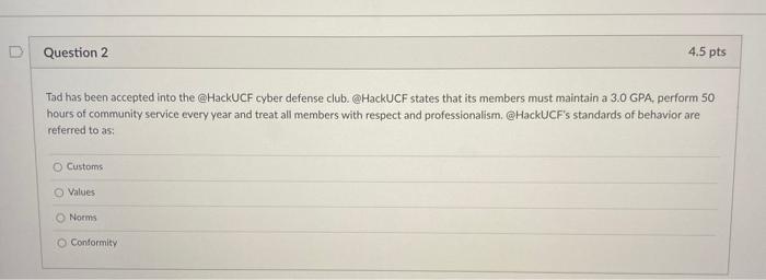 Tad has been accepted into the @HackUCF cyber defense club. @HackUCF states that its members must...