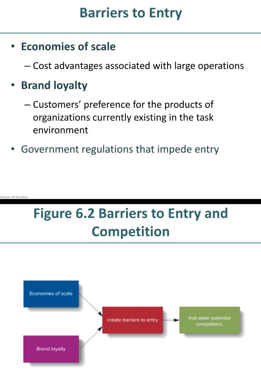 Barriers to Entry • Economies of scale – Cost advantages associated with large operations • Brand...