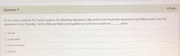 At Thor Labs in Andover, NJ, Carolyn works in the Marketing department, Billy works in the...