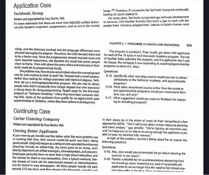 read chapter 5's application case, Techtonic Group answer the following questions using the...