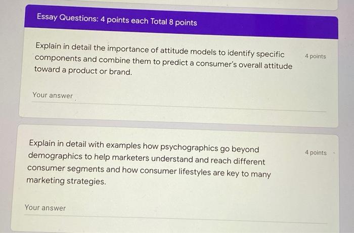 4 points each Total 8 points Explain in detail the importance of attitude models to identify...