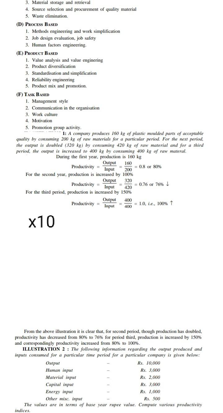 . Material storage and retrieval 4. Source selection and procurement of quality material 5. Waste...