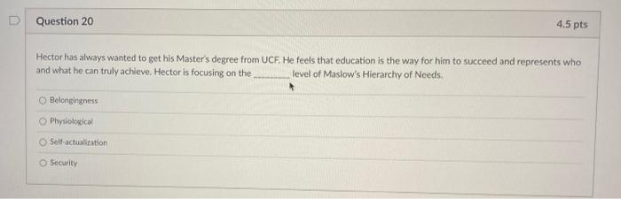 Hector has always wanted to get his Master's degree from UCF. He feels that education is the way for...