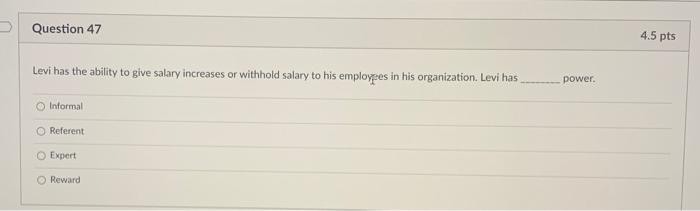 Levi has the ability to give salary increases or withhold salary to his employpes in his...