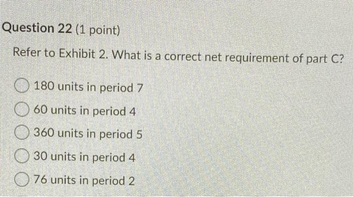 Each unit of material A is composed of 2 units of B, and 3 units of C. Consider the following...