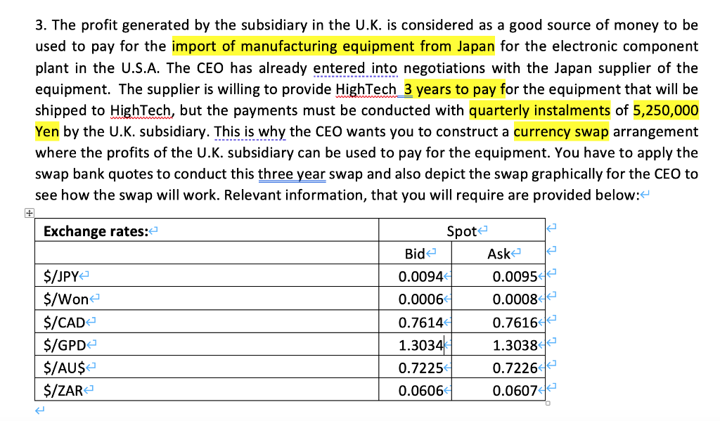 The profit generated by the subsidiary in the U.K. is considered as a good source of money to be...-1