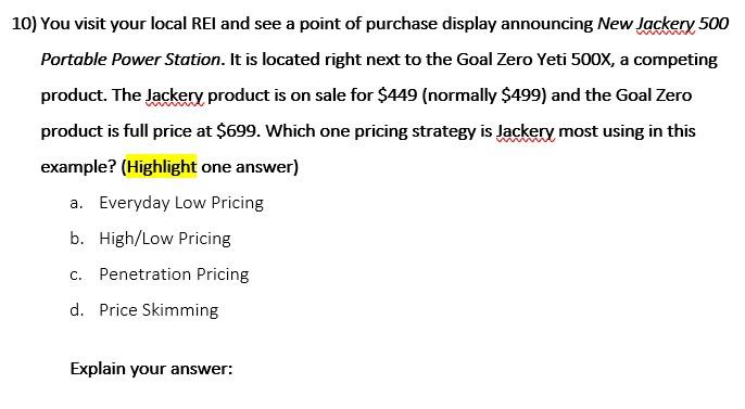 You visit your local REI and see a point of purchase display announcing New Jackery 500 Portable...