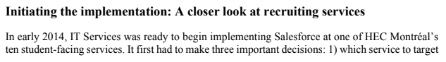 Question: HEC Case Study Part C 1. In your assessment, was the CRM project a success, defend your...-3