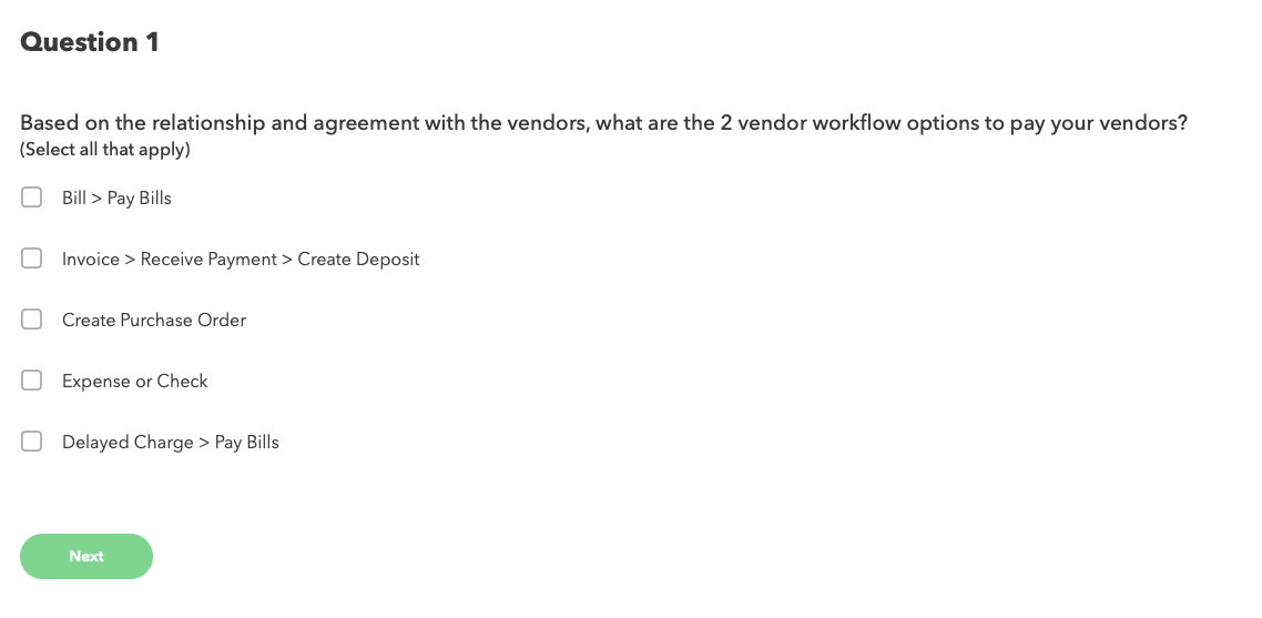 Based on the relationship and agreement with the vendors, what are the 2 vendor workflow options to...