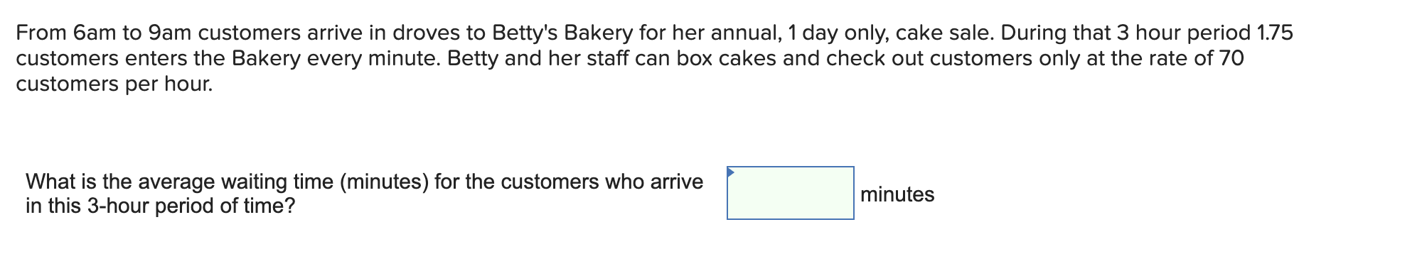 From 6am to 9am customers arrive in droves to Betty's Bakery for her annual, 1 day only, cake sale....