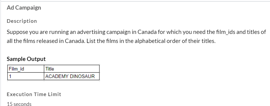 SQL Assignment Question The Question : Sakila ERD: Ad Campaign Description Suppose you are running...-1