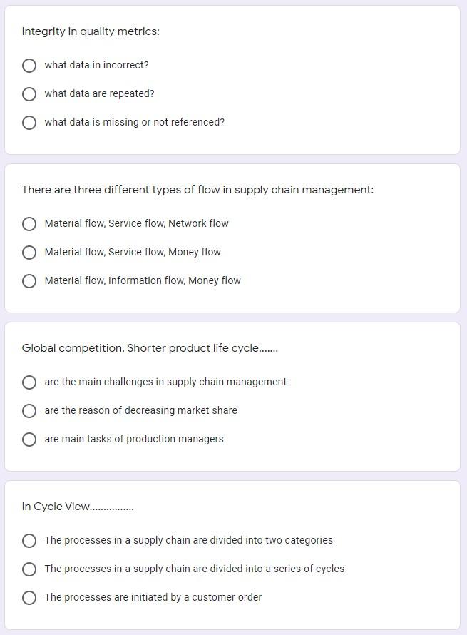 Integrity in quality metrics: what data in incorrect? what data are repeated? what data is missing...