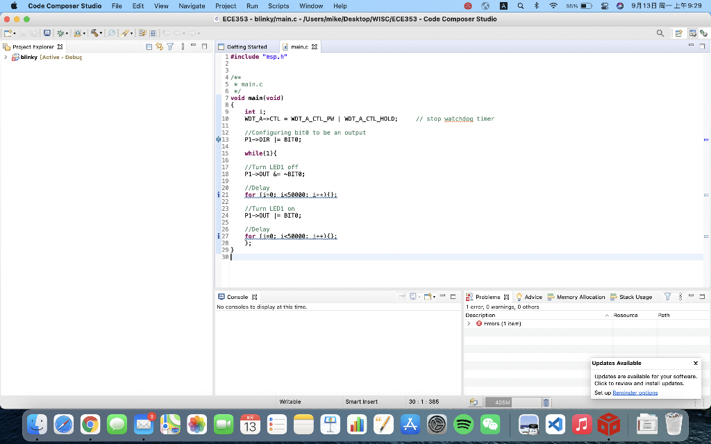 Configure several digital IO pins on the MSP432 Launchpad using Code Composer Studio. Be sure to...