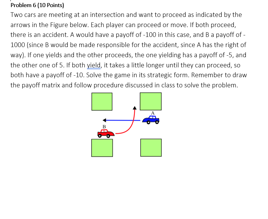 Two cars are meeting at an intersection and want to proceed as indicated by the arrows in the Figure...