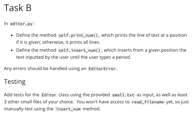 code given: editor.py 