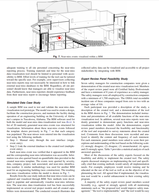 . Near-miss information visualization tool in BIM for construction safety Read the following article...-6