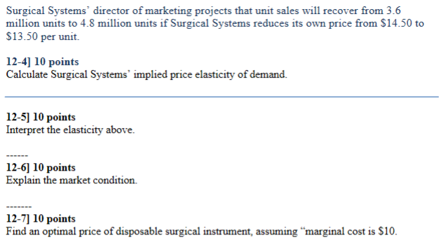 surgical Systems' director of marketing projects that unit sales will recover from 3.6 million units...