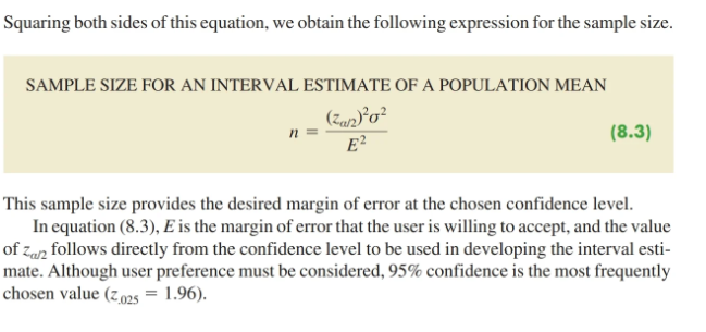 Determining the Sample Size