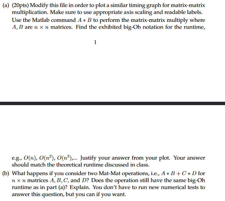 test_flops.m % 1) Test inner-product, observe O(n) by estimating the rise/run in the plot ns =...