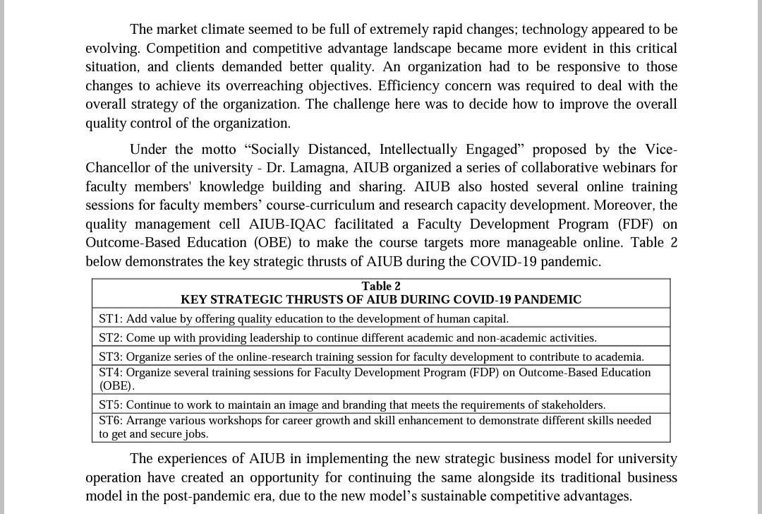 Considering the new strategic business model and the business strategy as well as the evolving...-5