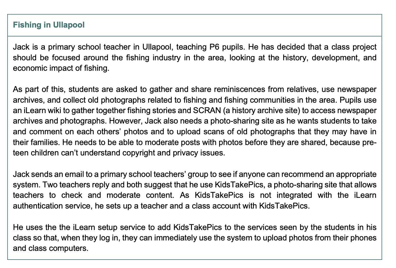 Ask an expert Starting with Jack’s scenario of using the iLearn System, shown in Table 3.5, derive...