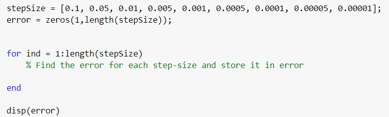 MATLAB: Use codes provided to solve initial value problem, make a Euler Method function that...-2