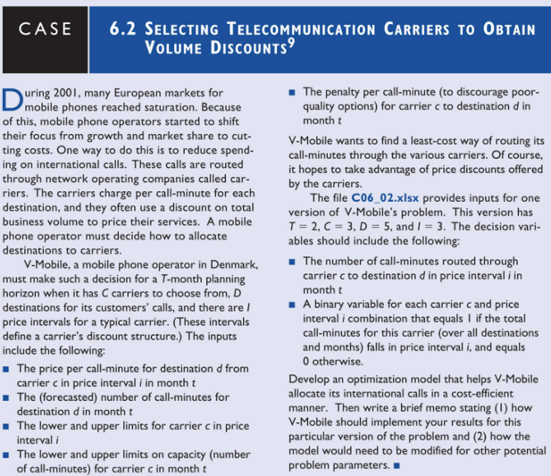 SELECTING TELECOMMUNICATION CARRIERS TO OBTAIN VOLUME DISCOUNTS mobile phones reached saturation....-1