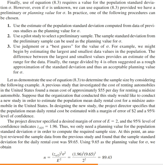 Determining the Sample Size