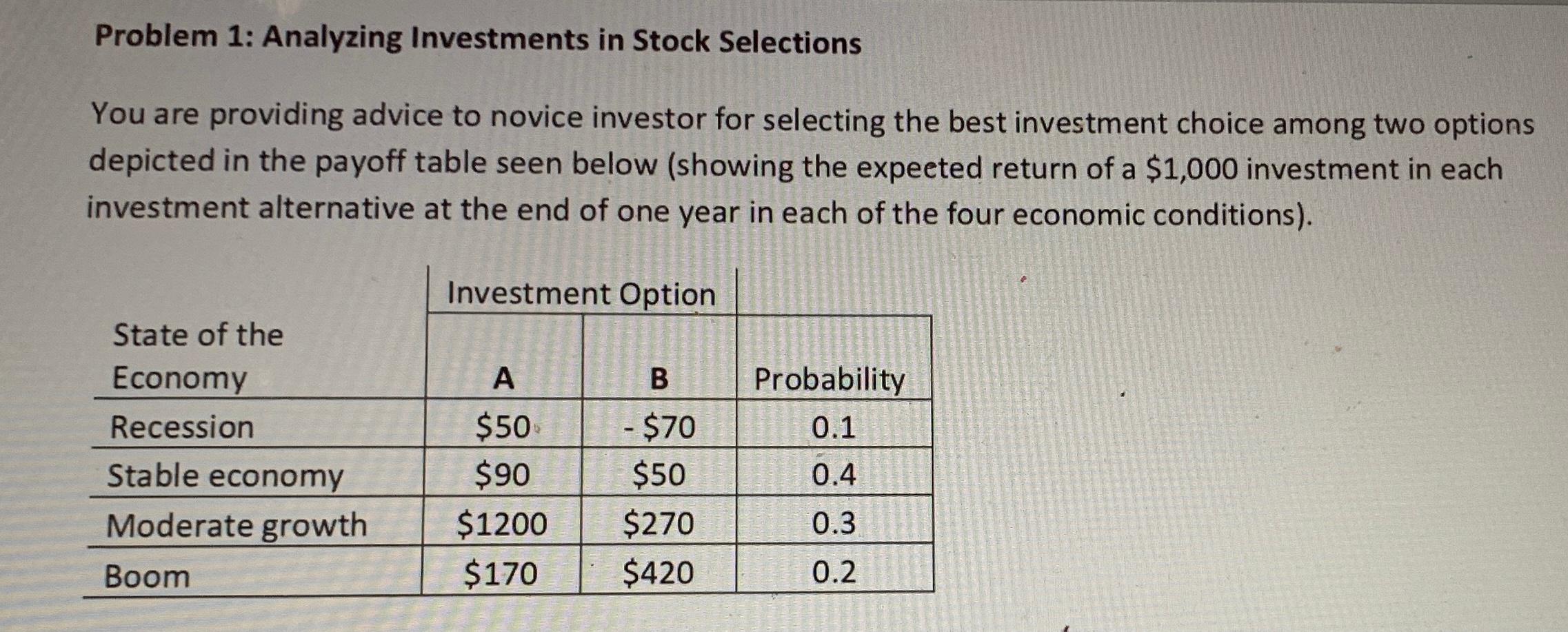 Assume that the investor is aware, as well as, is willing to pay for market forecasts to revise the...