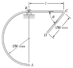 The homogeneous wire ABCD is bent as shown and is supported by 1 answer below » The homogeneous wire...