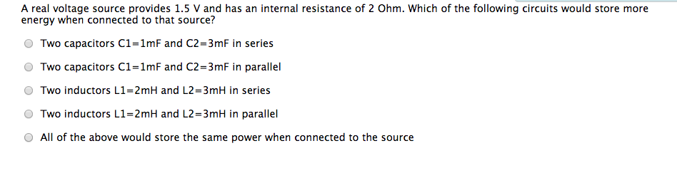 Which of the following statements is false? The current in an inductor cannot be discontinuous (have...