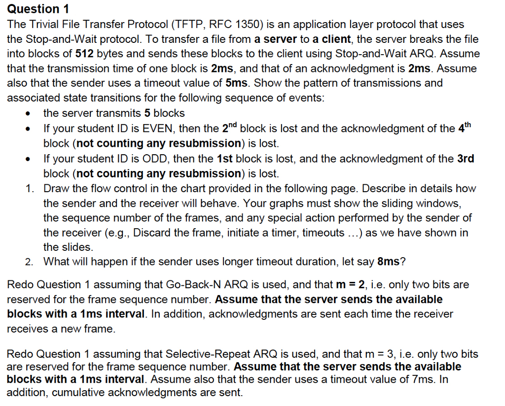 he Trivial File Transfer Protocol (TFTP, RFC 1350) is an application layer protocol that uses the...