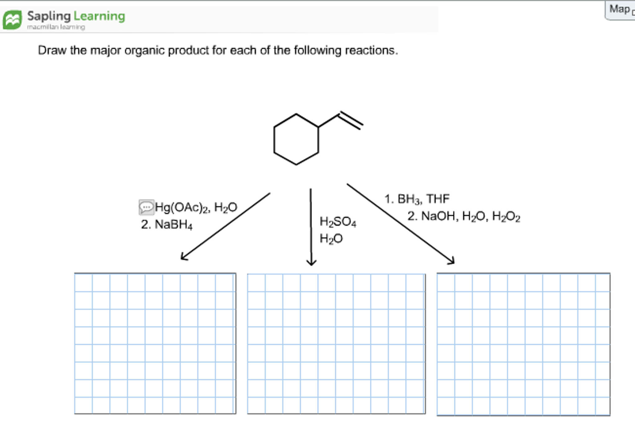 Draw the major organic product for each of the following reactions. 1 answer below » Draw the major...