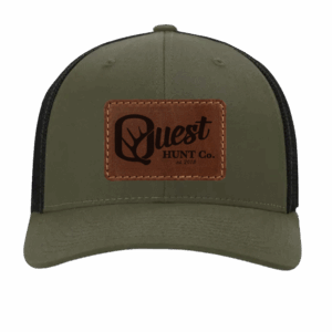 Loden & Black/Chestnut Leather Patch – Richardson Flexfit Hat (L/XL)