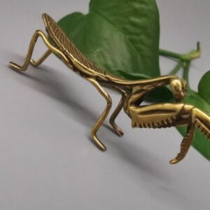 2 copper mantis ornaments copper tea pets for tea ceremony 6