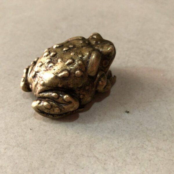 Brass Toad Ornament Vintage Copper Cast Gold Toad Household 2