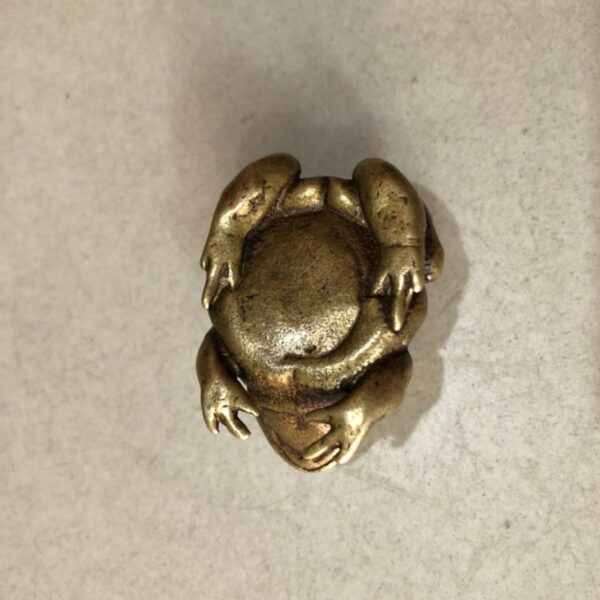 Brass Toad Ornament Vintage Copper Cast Gold Toad Household 5