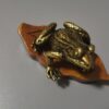 Feng Shui Money Frog Lucky Gold Toad Ornament Brass Frog 0