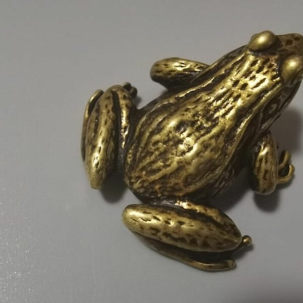 Feng Shui Money Frog Lucky Gold Toad Ornament Brass Frog 7