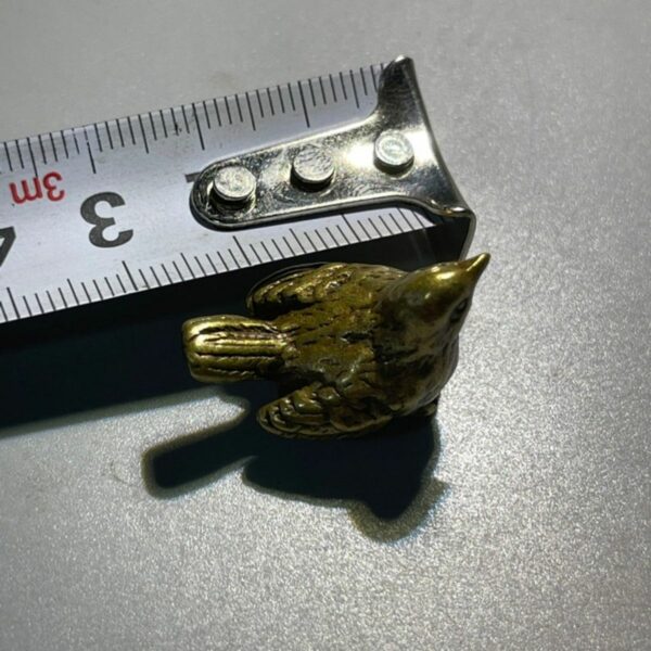 two pieces Brass Sparrow Statue Fun Bird Pet Ornament Brass 6