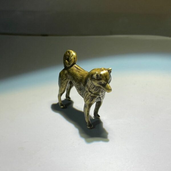 Distressed solid copper zodiac dog pure copper ornaments 2