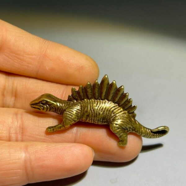 Mini Bronze Dinosaur Pangolin Animal Ornament Solid Brass 0