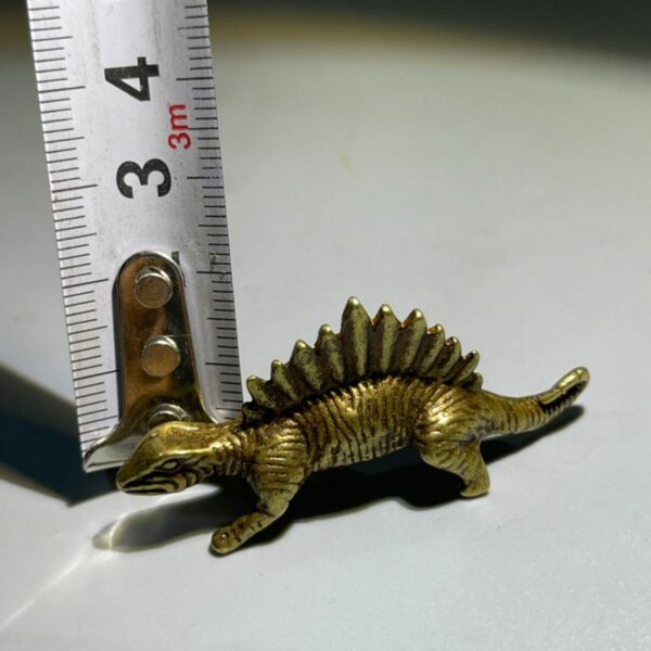 Mini Bronze Dinosaur Pangolin Animal Ornament Solid Brass 7