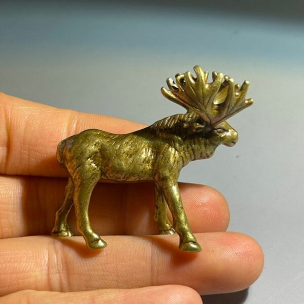 Old fashioned elk ornaments antique bronzes office 0