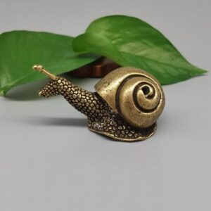 two pieces Pure copper solid snail ornaments tea ceremony tea 7